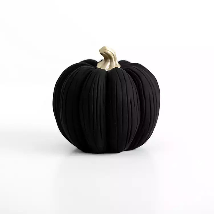 Chalky Black and Gold Pumpkin Statue | Kirkland's Home