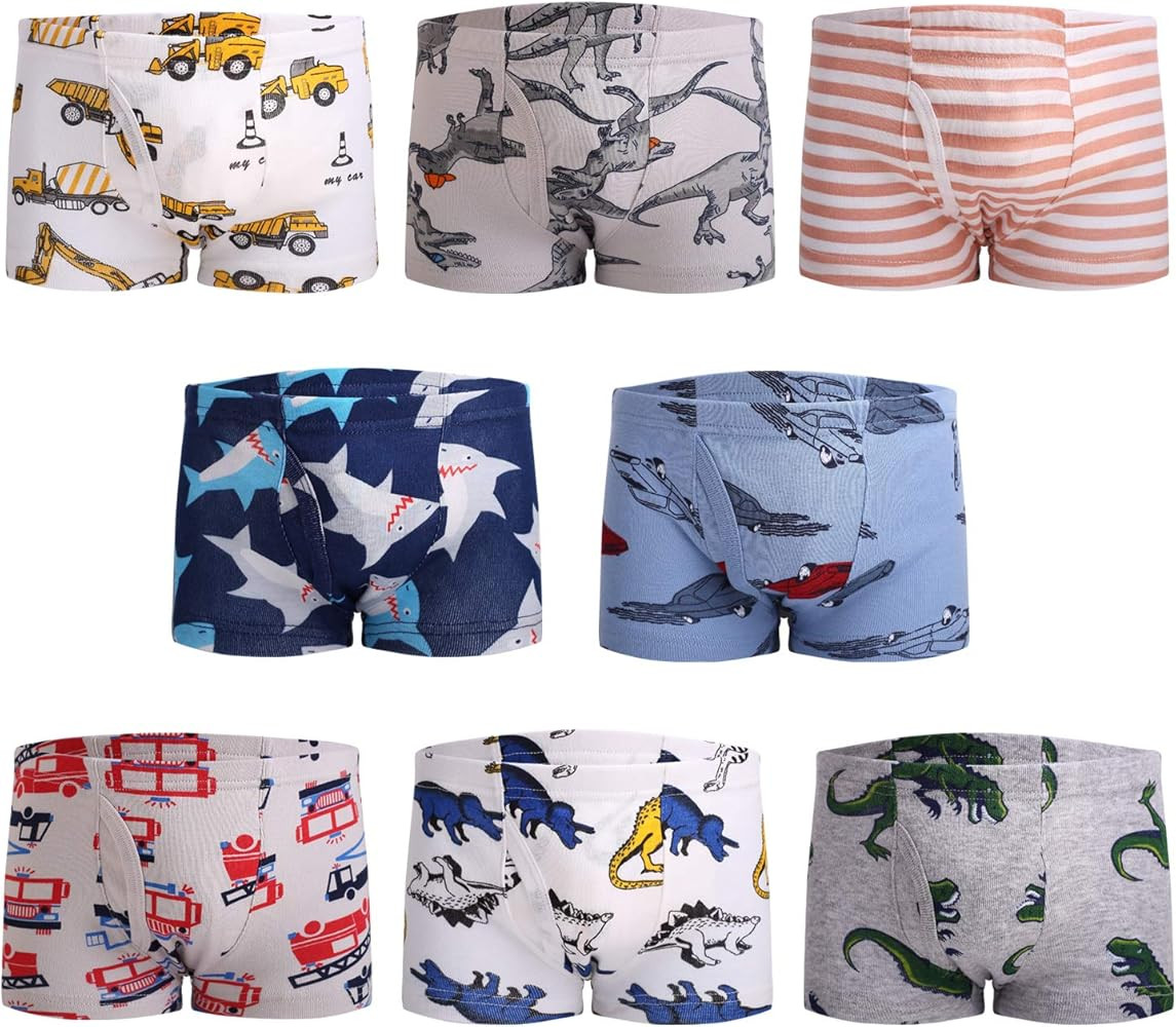 Little Boys Soft Cotton Briefs Toddler Kids Underwear Various cute patterns 6-8-9Pack,size:2-3T 3... | Amazon (US)