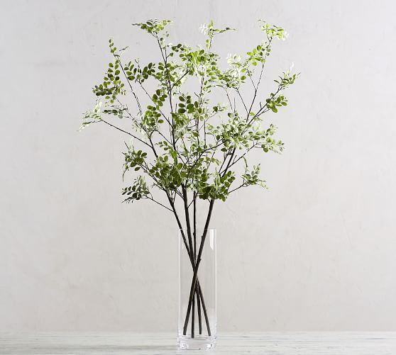 Faux Green Petal Leaf Branch | Pottery Barn (US)