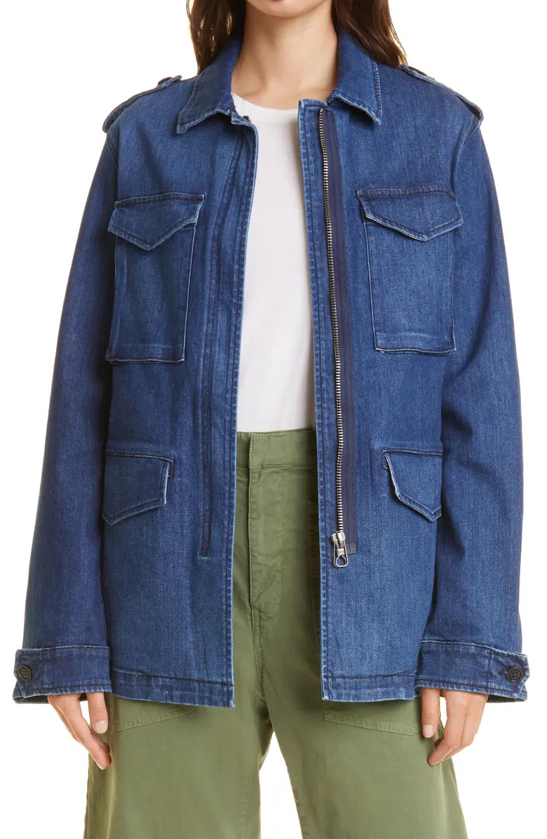 Nili Lotan Wren Distressed Denim Jacket | Nordstrom | Nordstrom