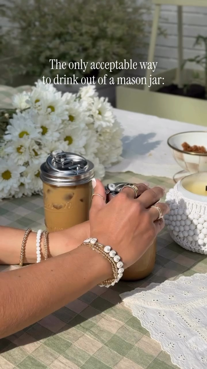 Love these leak proof Mason jar toppers! So perfect for your summer drinks 🥹 #summerfinds

#LTKfoodie #LTKHome #LTKSeasonal