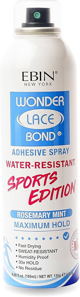 EBIN NEW YORK Wonder Lace Bond Adhesive Spray 6.08 Fl Oz Sports Edition – Strong Hold – Water... | Amazon (US)