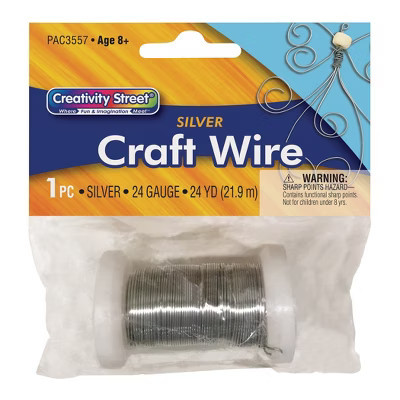Creativity Street® Craft Wire, Silver, 24 Gauge, 24 Yards, 1 Count | Target