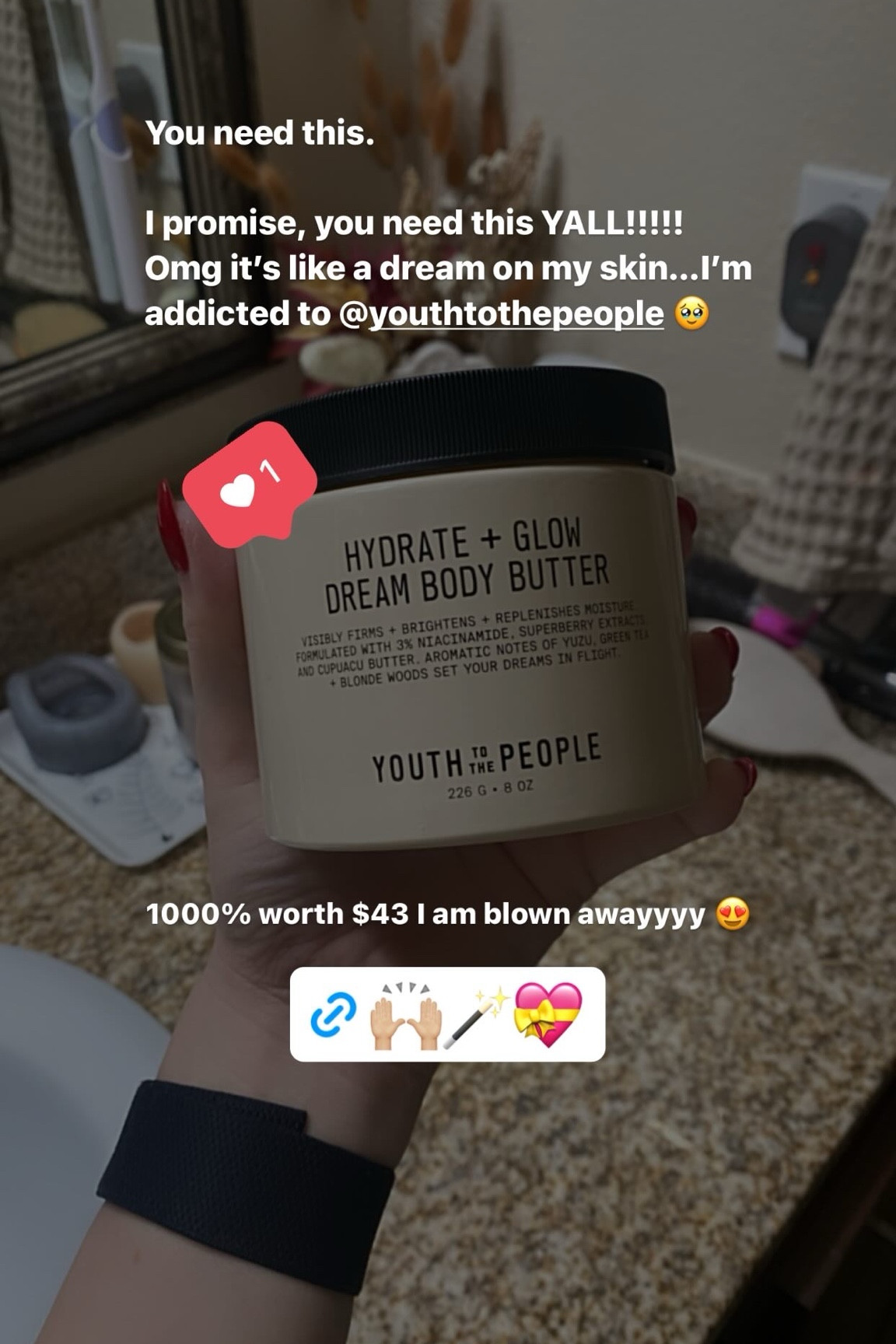 Best body lotion I’ve tried 🥲 everyone needs this! Youth to the People is a clean brand and worth every penny! 

#LTKMostLoved