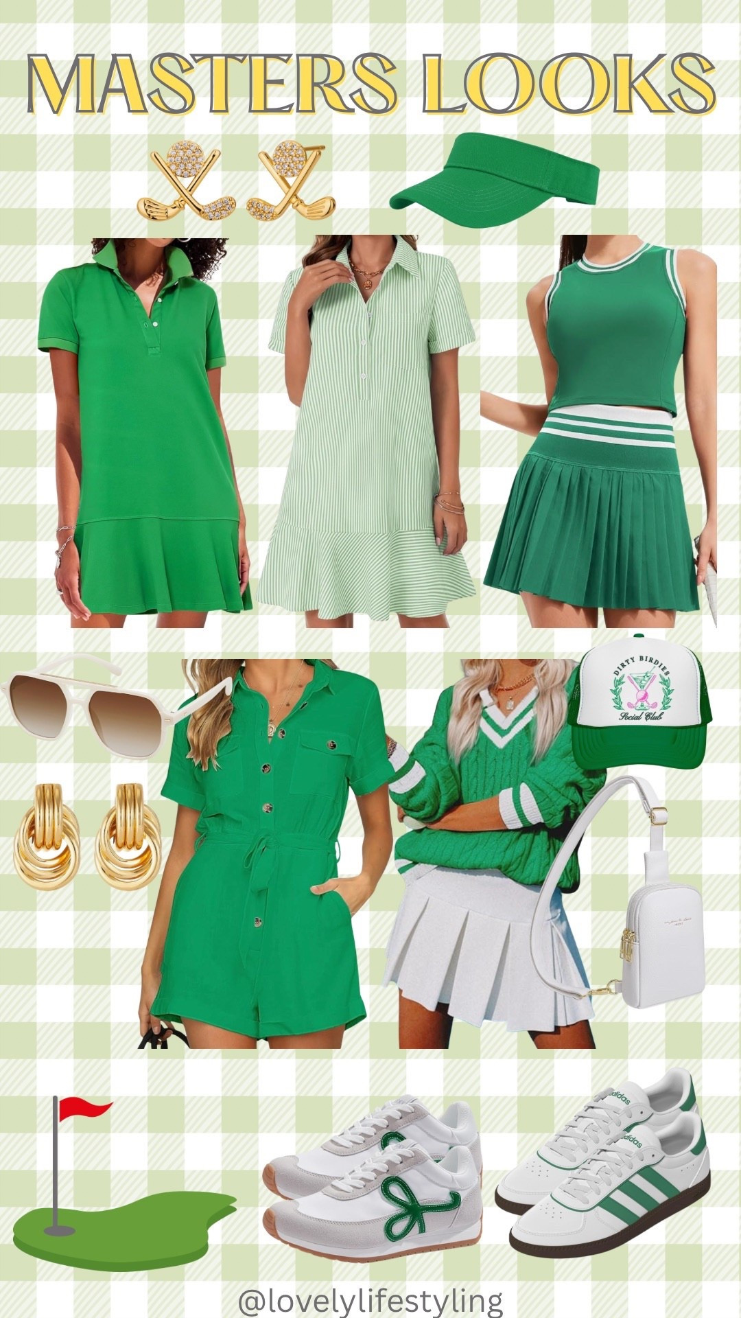 Putting together a few Masters inspired outfits that are perfect for watching the tournament, heading to a golf event, or adding a sporty preppy touch to your spring wardrobe. Loving all the classic greens, easy dresses, and fun accessories that make these looks feel polished but still playful.

spring outfits masters tournament outfit golf outfit ideas green spring dresses preppy spring style golf spectator outfit tennis skirt outfit sporty spring fashion adidas sneakers outfit lovelylifestyling

#LTKActive #LTKTravel #LTKootd