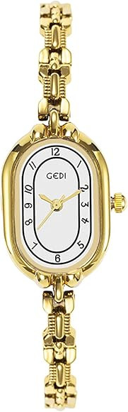 FANMIS Women's Vintage Oval Watches Luxury Minimalism Bracelet Small Gold Watch Ladies Analog Wat... | Amazon (US)