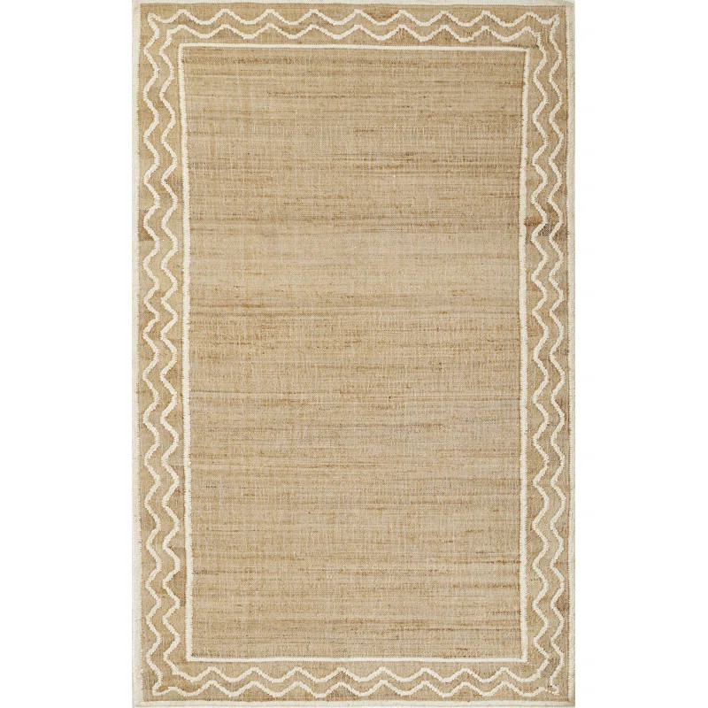 Erin Gates by Momeni Orchard Ripple Natural Hand Woven Wool and Jute Area Rug | Wayfair North America