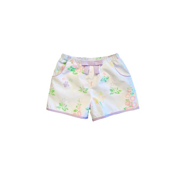 Shirley Shorts - Old South Snapdragon with Lauderdale Lavender | The Beaufort Bonnet Company