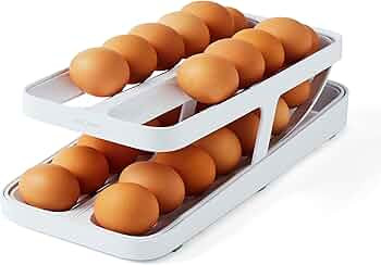 YouCopia RollDown\u00ae Egg Dispenser, Rolling Eggs Dispenser and Organizer for Refrigerator Stor... | Amazon (US)