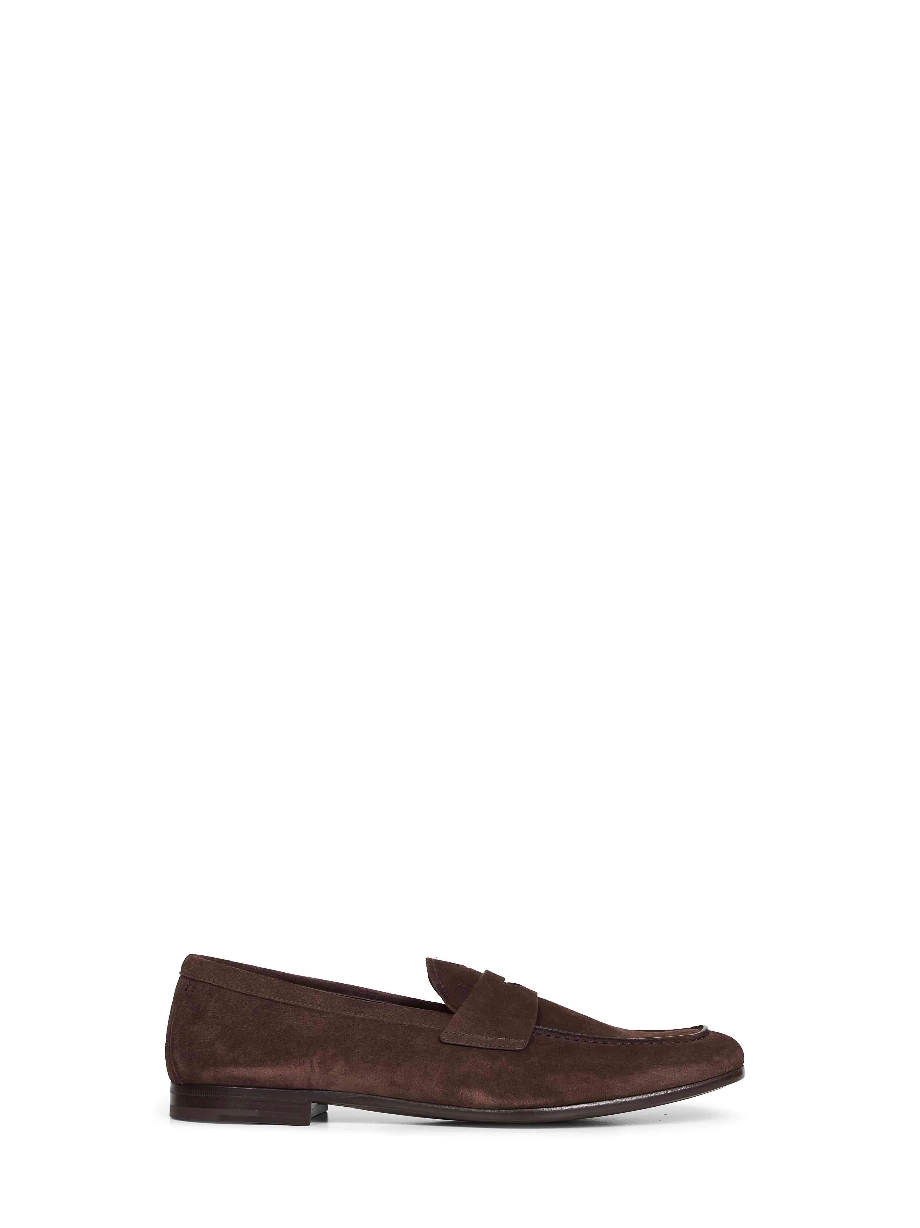 Prada Dark-Brown Suede Loafer — Brown - 10 | Italist Inc.