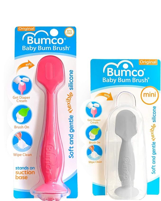 Bumco Diaper Cream Spatula + Mini Baby Bum Brush for Baby Butt Cream with Travel Case - Diaper Cr... | Amazon (US)