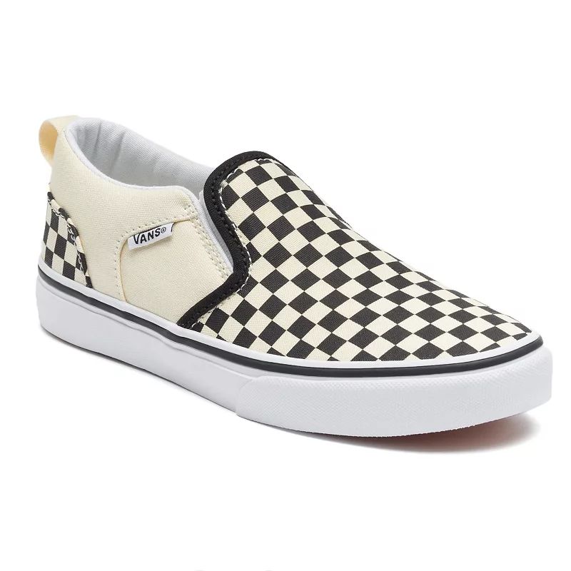 Vans Asher Kid's Checkered Skate Shoes, Boy's, Size: 11, White | Kohl's