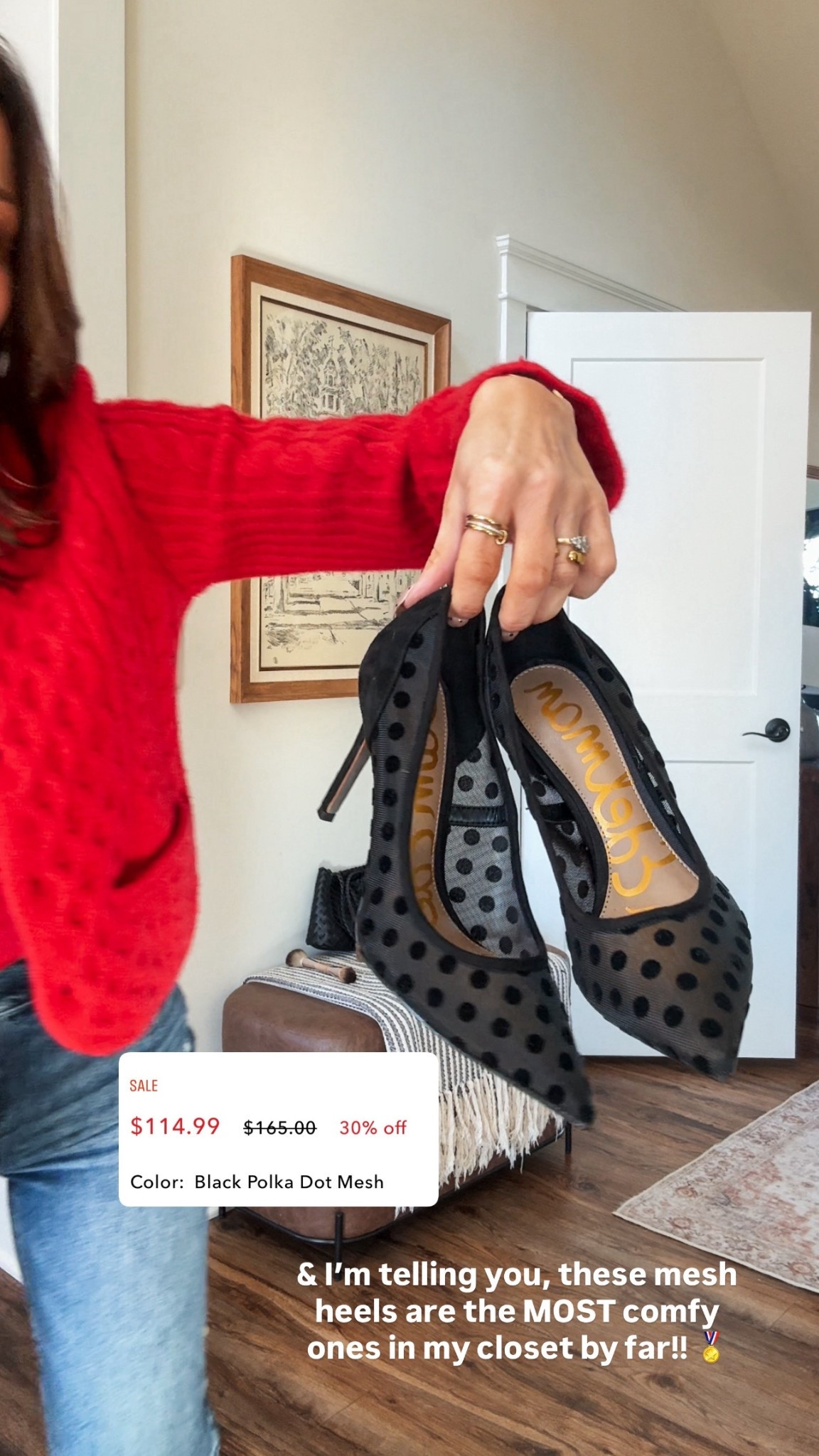 My most favorite heels are the mesh Sam Edelman! I have 3 pairs! Fit tts 

#LTKSaleAlert #LTKValentine #LTKootd