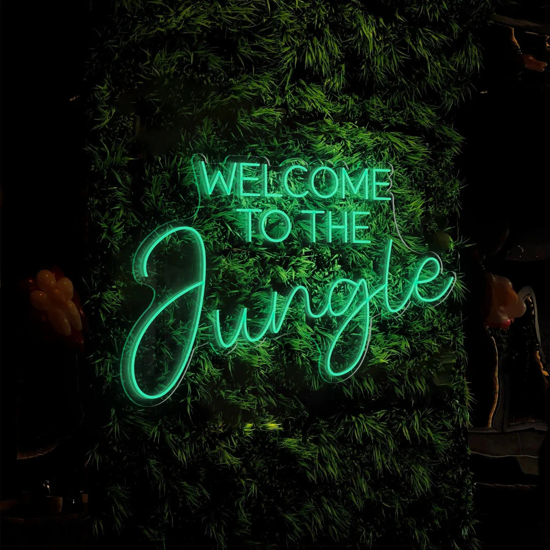 Welcome to the Jungle Neon Sign,jungle Neon Light,custom Wall Decor,neon Welcome Sign,bedroom Hom... | Etsy (US)