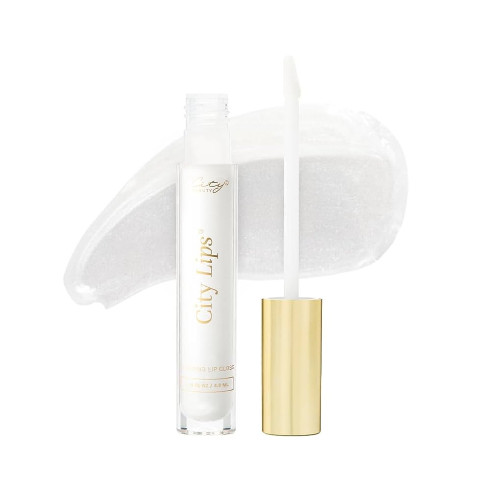 City Beauty City Lips Plumping Lip Gloss Silver Skyline - High-Shine Gloss for Fuller, Younger-Lo... | Amazon (US)