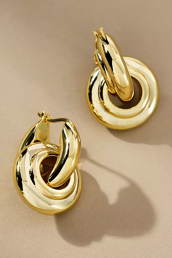 RMN Paloma Interlock Huggie Hoop Earrings | Anthropologie (US)