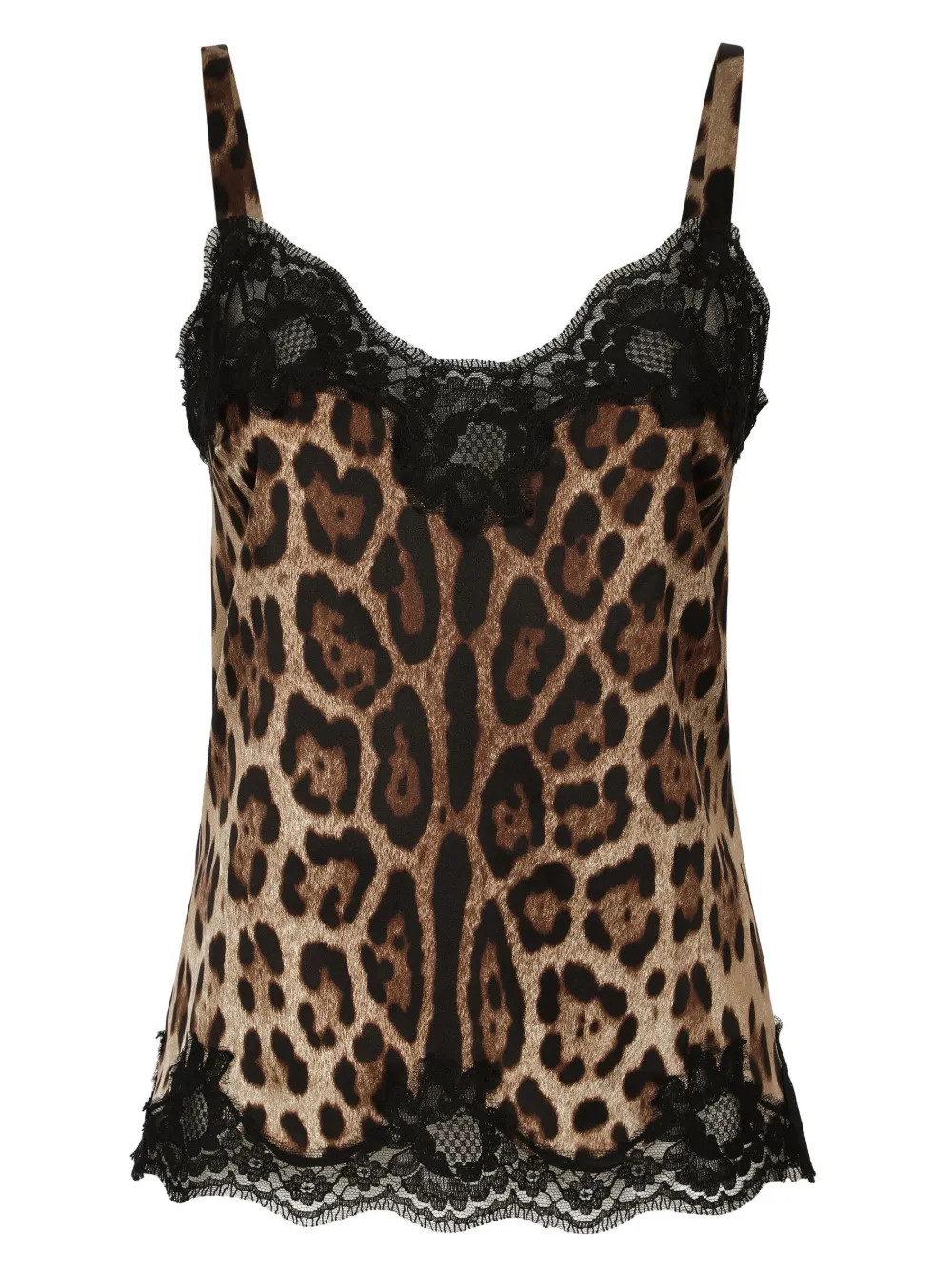 Dolce & Gabbana leopard-print lace-detailing Camisole - Farfetch | Farfetch Global
