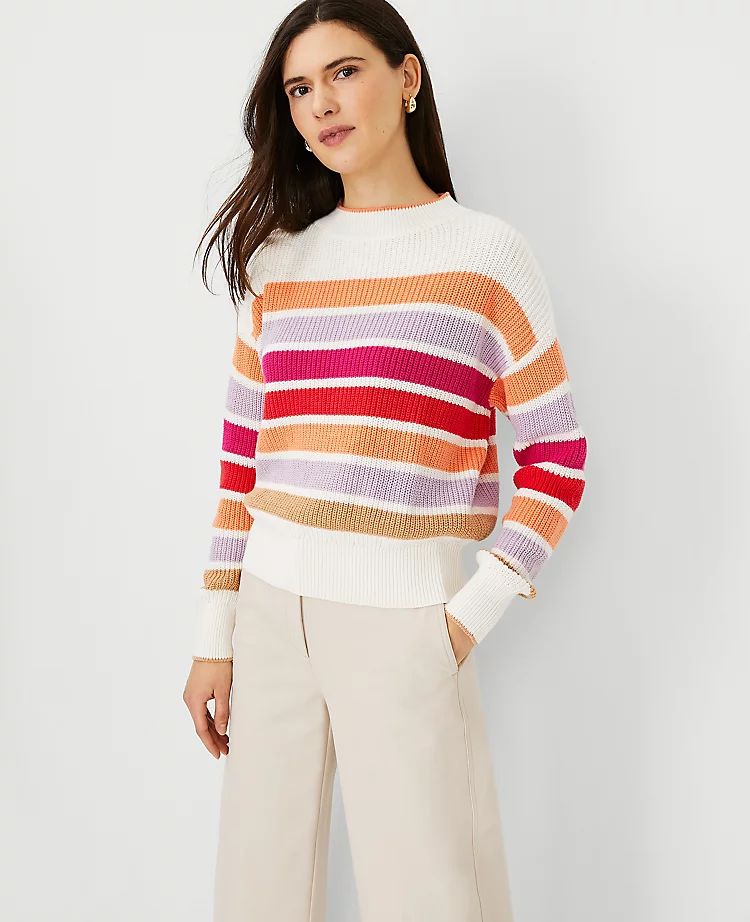 Stripe Ribbed Sweater | Ann Taylor (US)