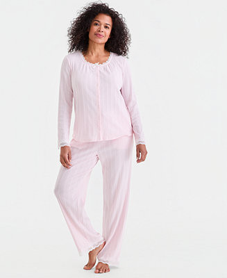Charter Club Women's Pointelle Pajama Set, Macy's Exclusive - Macy's | Macy's