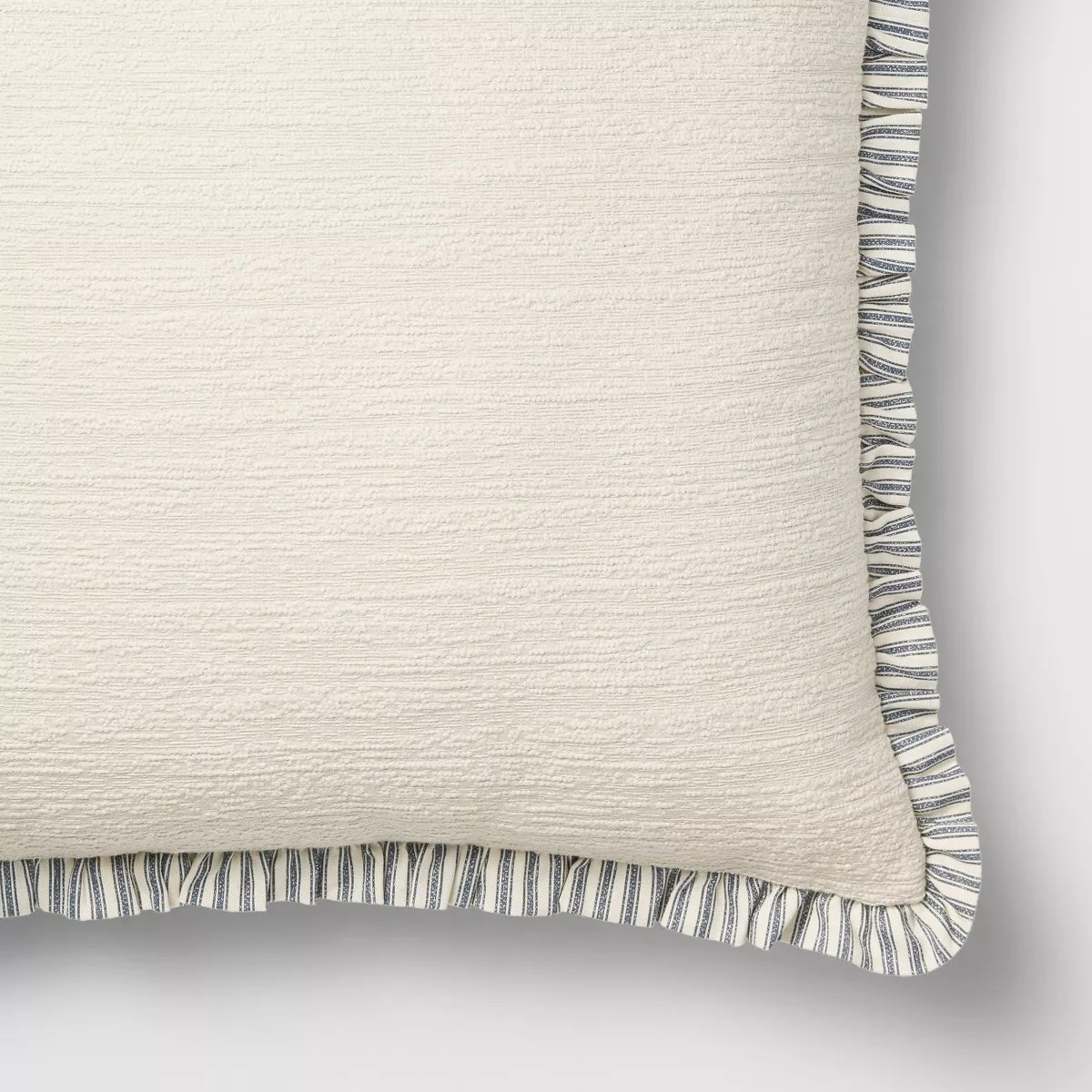 Square Solid Texture with Stripe Ruffle Easter Cream - Threshold™ Design with Studio McGee | Target