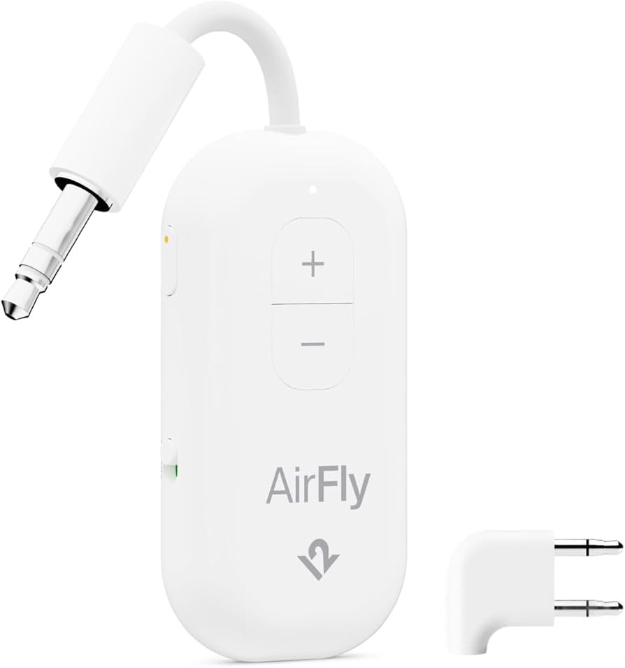 AirFly Pro 2 Deluxe – Bluetooth Adapter for Airplane, Pair 2 AirPods or Wireless Headphones –... | Amazon (US)