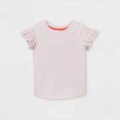 Toddler Girls' Eyelet Short Sleeve T-Shirt - Cat & Jack™ | Target