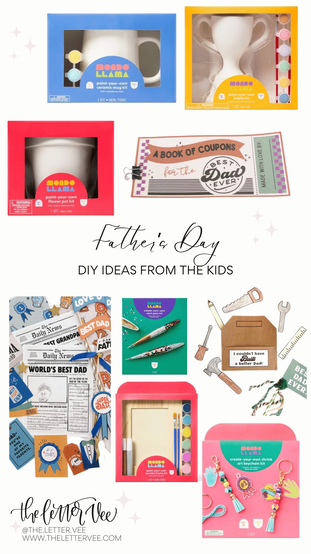 DIY Father’s Day Gifts

The Letter Vee / Printables / Father’s Day Gift Guide / Father’s Day Craft / Mondo Llama 

#LTKGiftGuide #LTKKids #LTKFamily