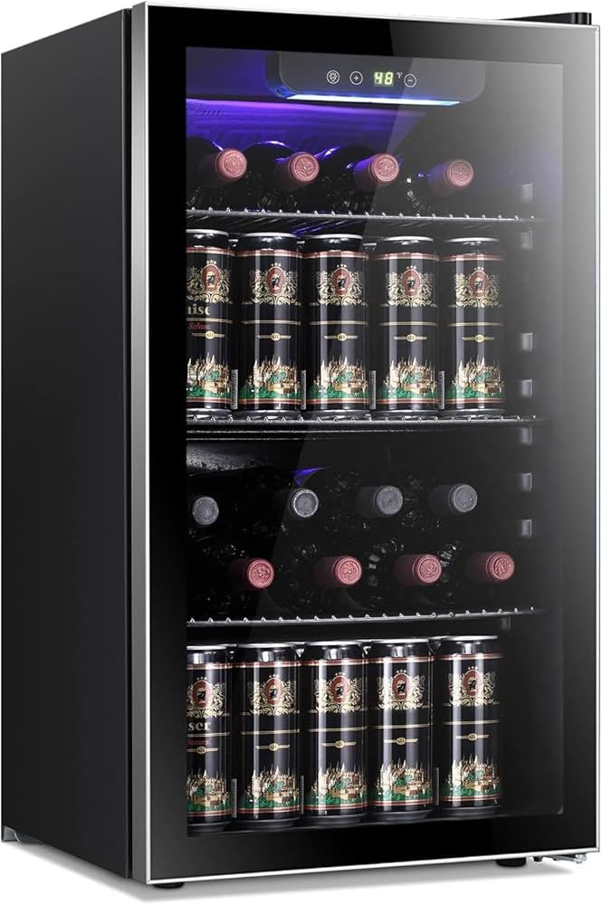 Antarctic Star 26 Bottle 130 Can Wine Cooler/Cabinet Beverage Refrigerator Mini Wine Cellar Beer ... | Amazon (US)