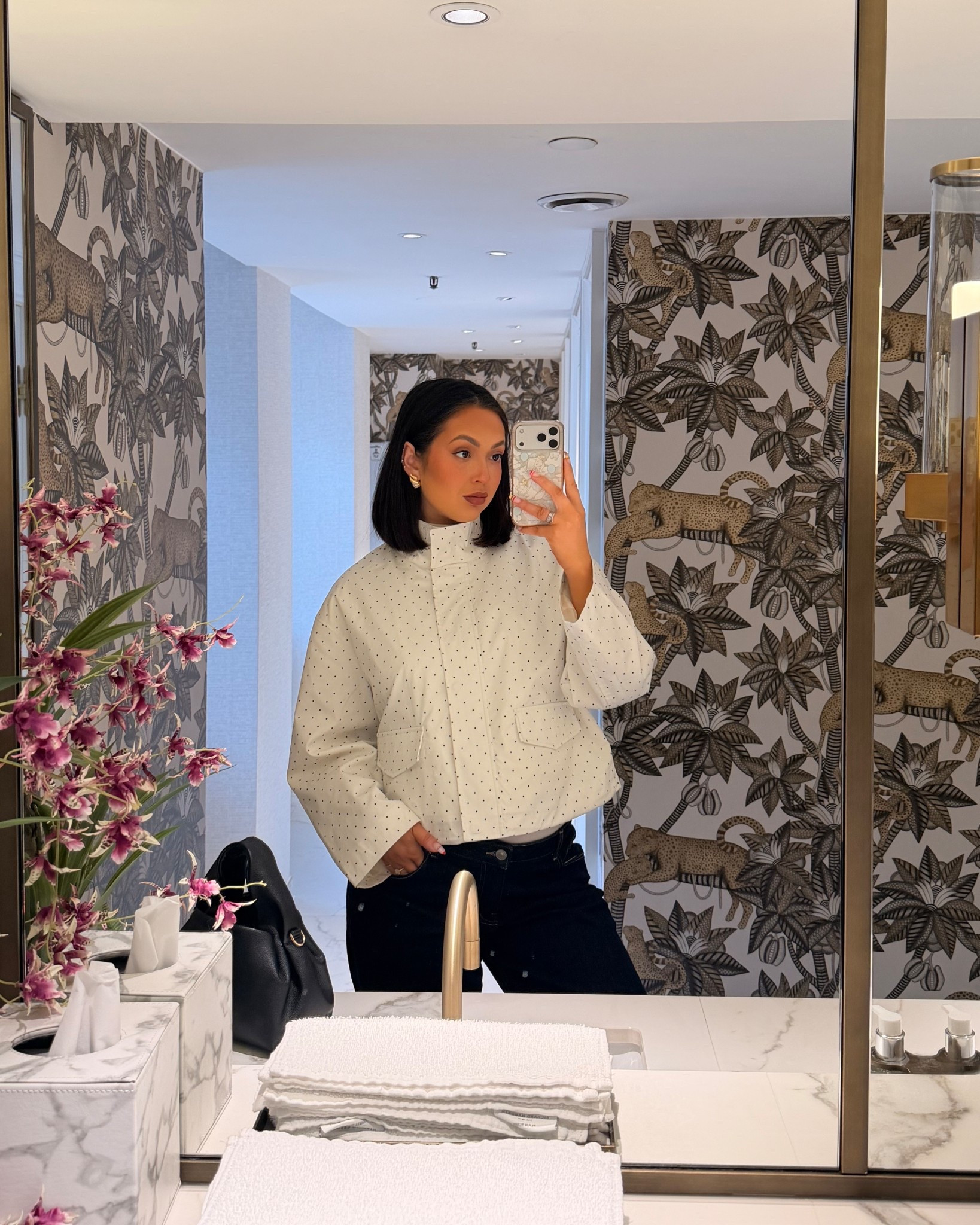 When two trends collide… polka dots 🫱🏼‍🫲🏽 funnel neck jackets 

#LTKspring #LTKuk #LTKsummer