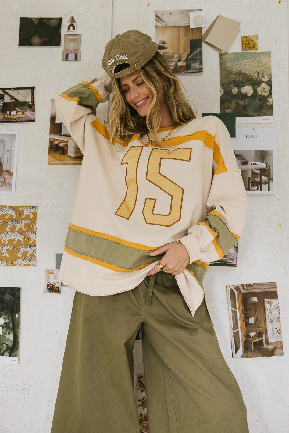 Oversized Striped Jersey Pullover | Böhme US