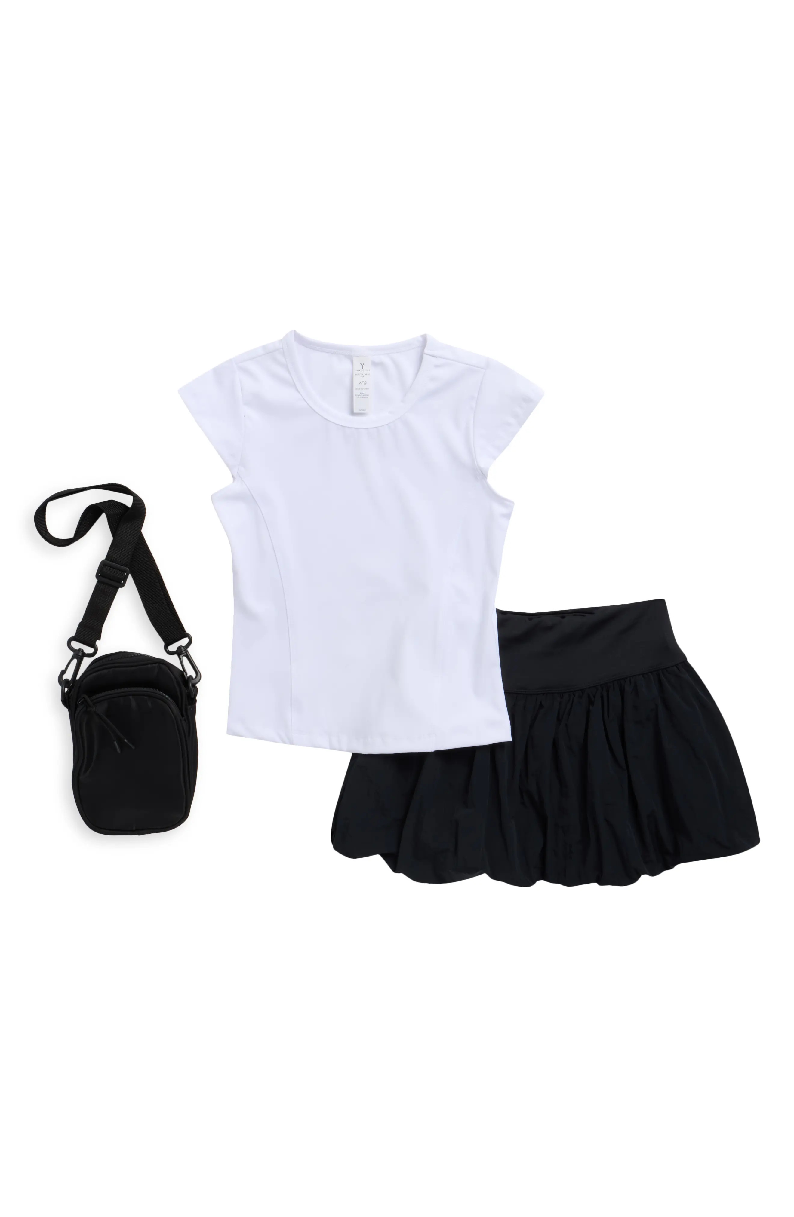 Kids' Chloe T-Shirt, Bubble Skirt & Crossbody Bag Set (Women) | Nordstromrack | Nordstrom Rack