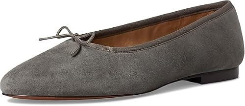 Madewell Womens The April Ballet Flat in Suede, Pewter, 7.5 Medium | Amazon (US)