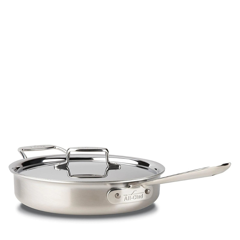 All Clad D5 Stainless Brushed 3 Quart Saute Pan with Lid | Bloomingdale's (US)