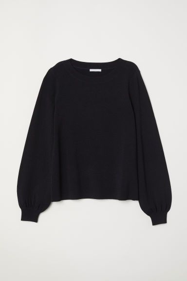 H & M - Fine-knit Sweater - Black | H&M (US + CA)