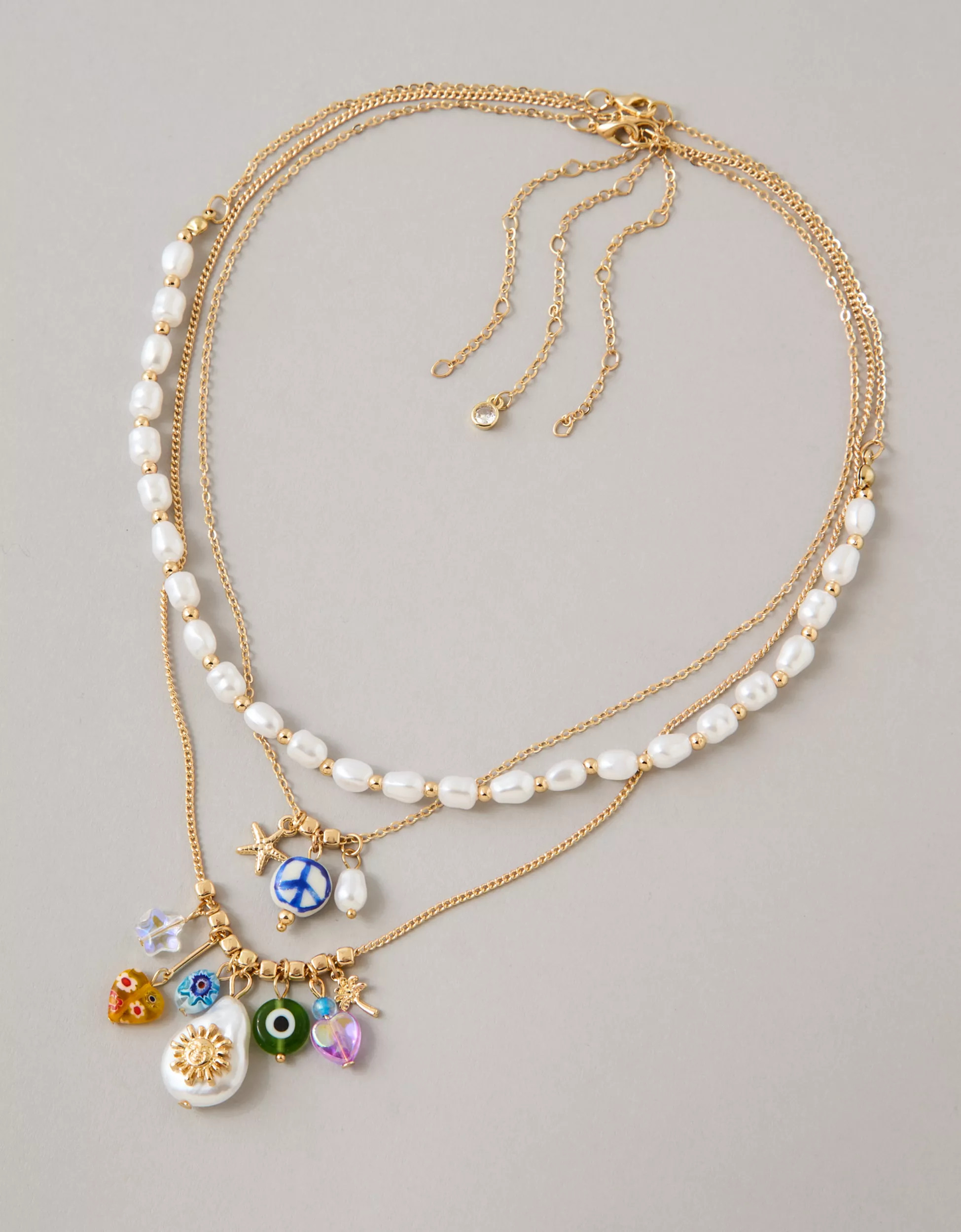 AE Layered Pearl Necklace 3-Pack | American Eagle Outfitters (US & CA)