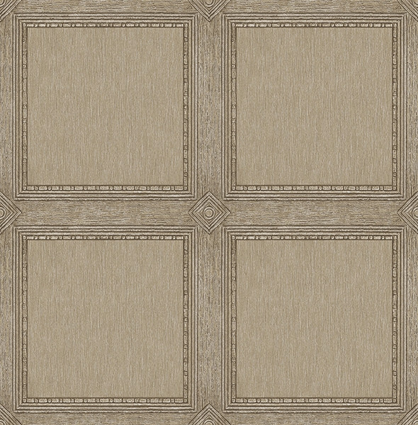 Moorland Chestnut Wood Panel Wallpaper | York Wallcoverings