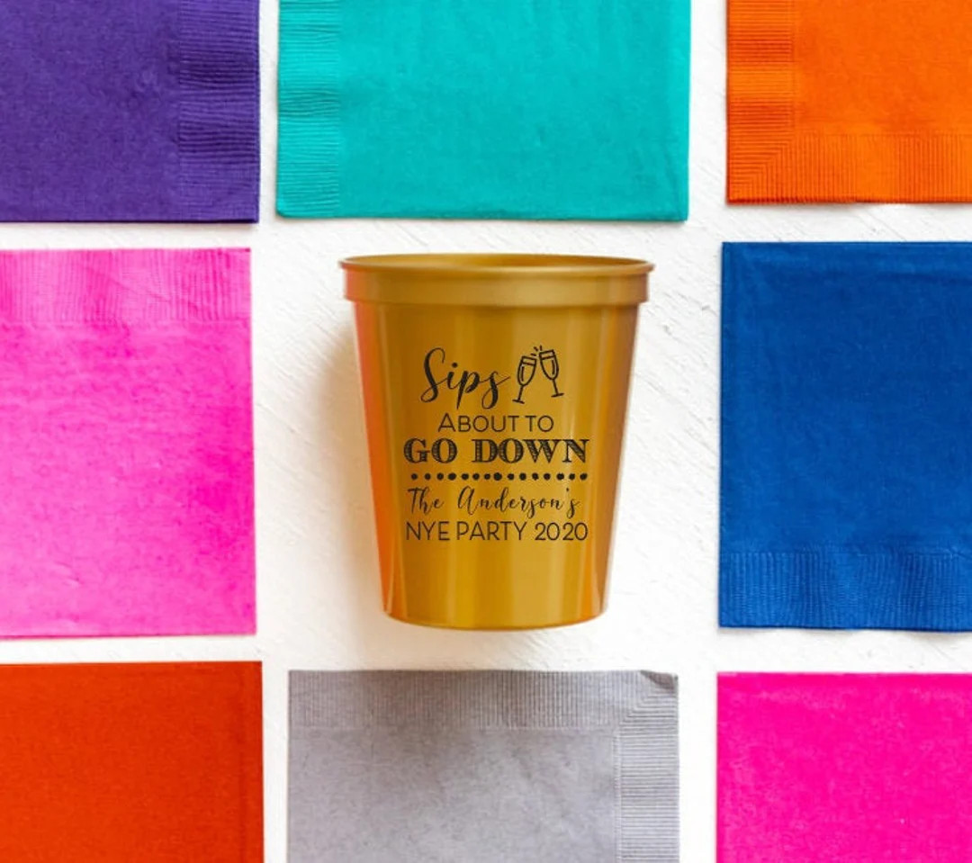 NYE Cups New Years Eve Party Cups Personalized Party Cups - Etsy | Etsy (US)