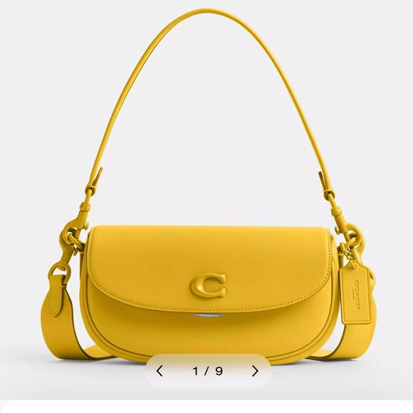 Coach Emmy Yellow Saddle Bag | Poshmark