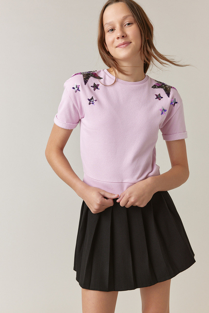 franki Sequin Star Sweatshirt for Girls | Francesca's