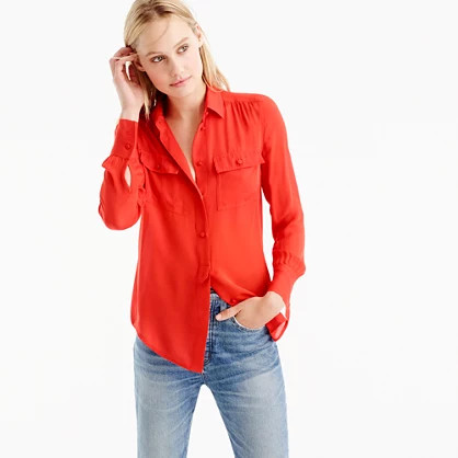 New Blythe top in silk georgette | J.Crew US