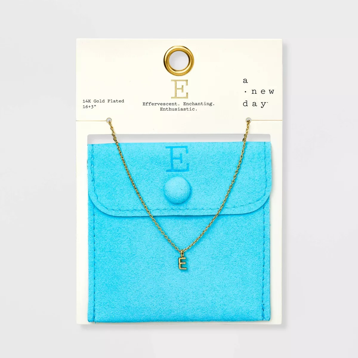 14K Gold Plated Initial Pendant Necklace - A New Day™ | Target