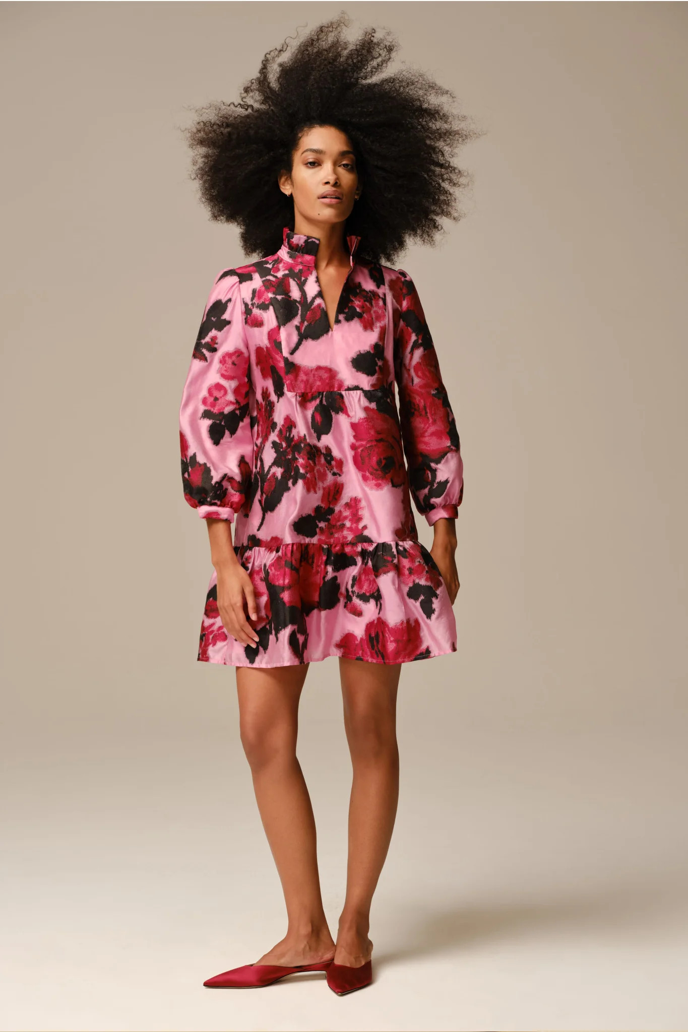 Cerise Blossom Jacquard Palmerston Dress | Tuckernuck (US)