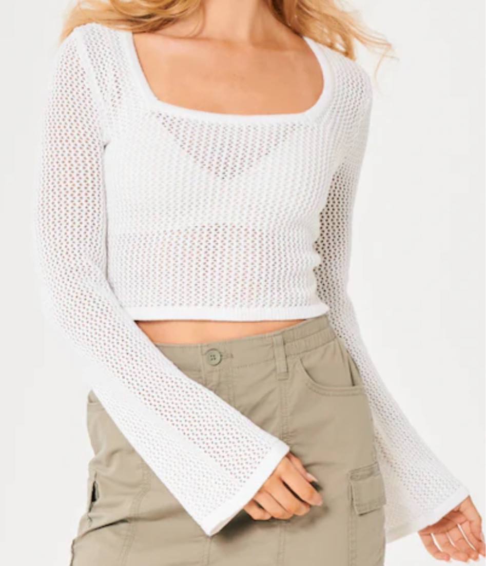Cute bell sleeve crochet top 

#LTKSeasonal #LTKstyletip #LTKunder50