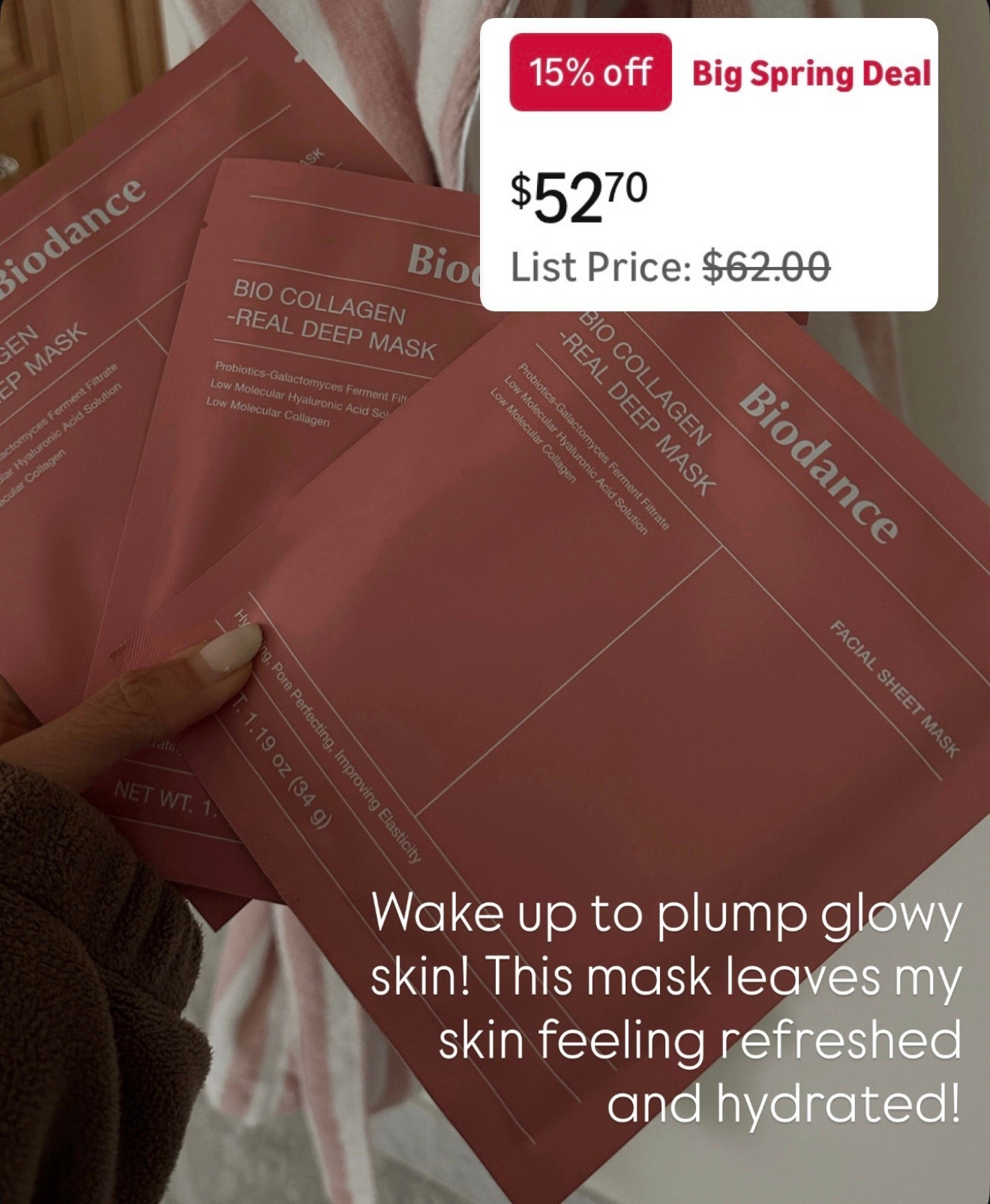 Wake up to plump glowy skin! This mask leaves my skin feeling refreshed and hydrated! So happy to see that its on sale❗️

#LTKSaleAlert #LTKBeauty #LTKmorningroutine