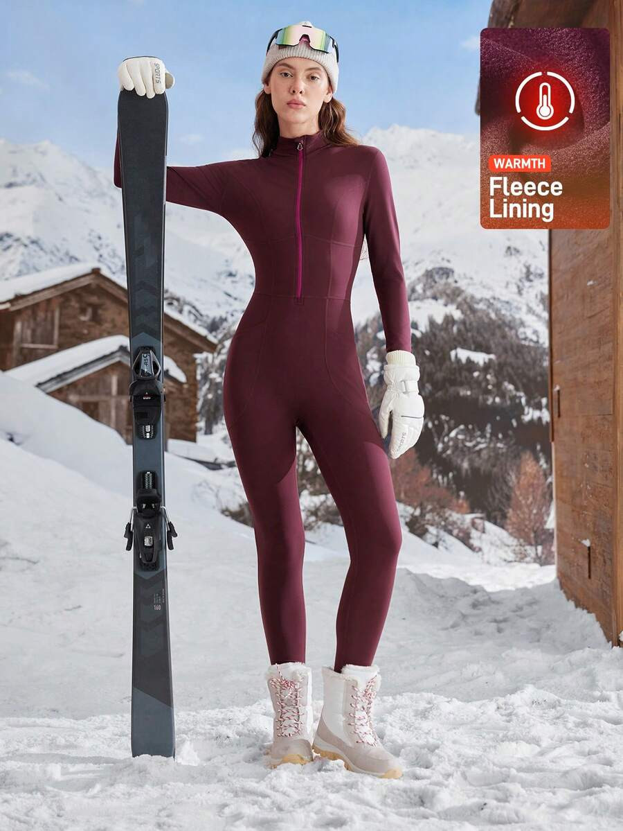 In My Nature Women's Solid Color Minimalist Outdoor Jumpsuit | SHEIN