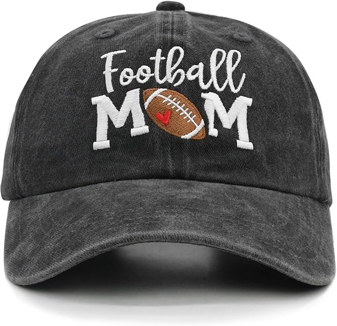 Football Mom Hat with Gift Box for Women, Funny Embroidered Football Baseball Cap for Mama | Amazon (US)