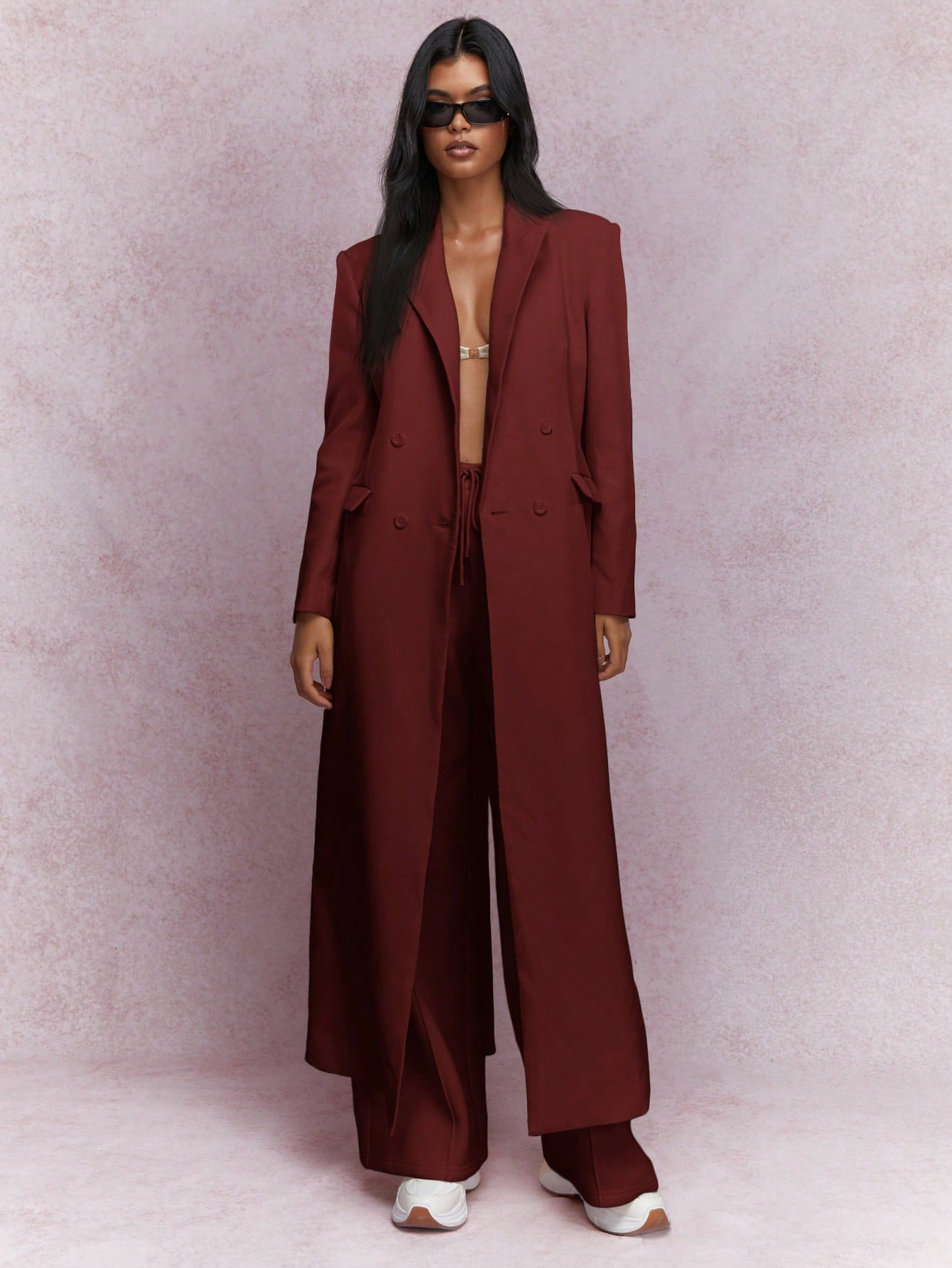 MISSGUIDED Full Length DB Blazer | SHEIN