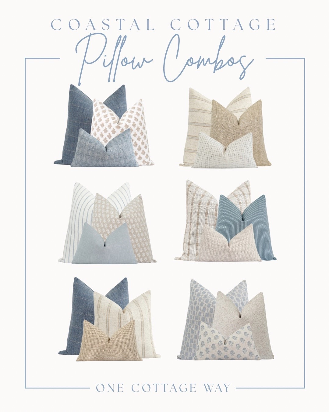 Coastal Cottage Pillow Cover Combos I'm loving lately!🤍

Pillow Sets, Pillow Covers, Blue and White Pillows, Coastal Decor, Throw Pillows

#LTKHome