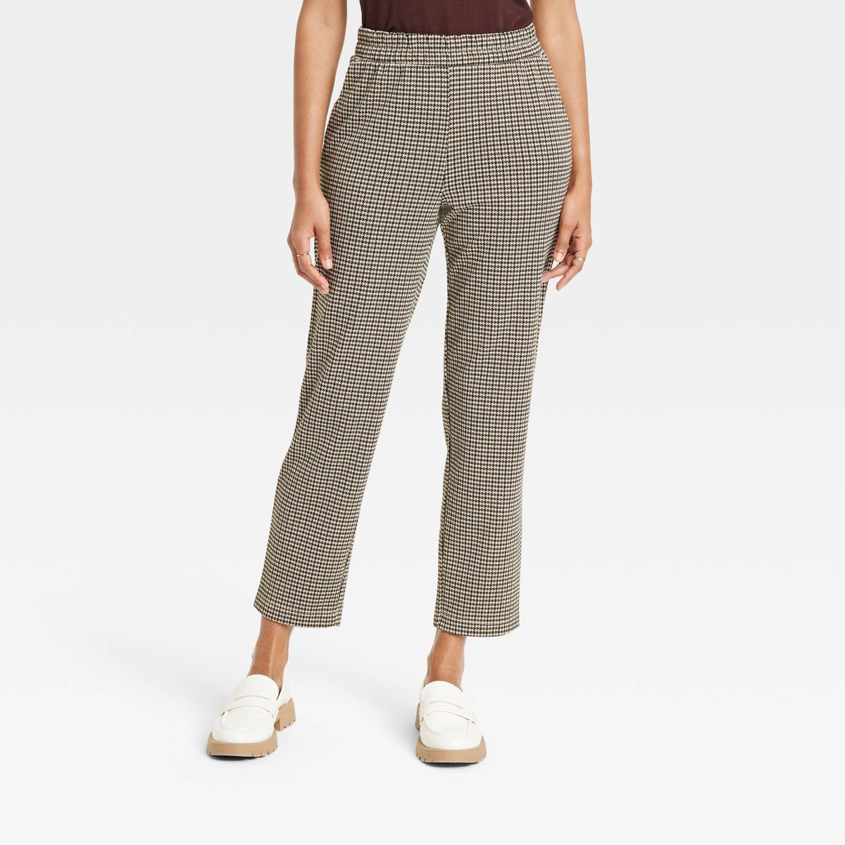 Women's High-Rise Regular Fit Tapered Ankle Knit Pants - A New Day™ | Target