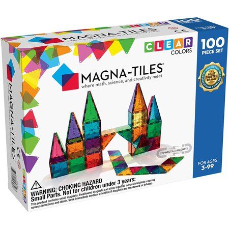 Magna-Tiles 100-Piece Clear Colors Set The Original Magnetic Building Tiles For Creative Open-Ended  | Walmart (US)